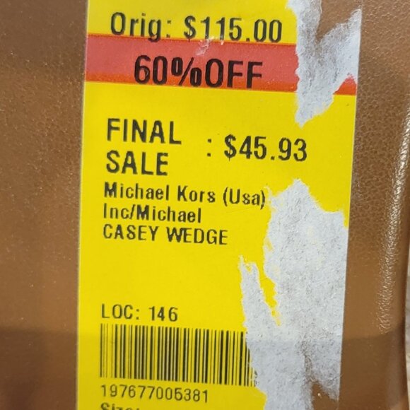 Michael Kors Casey Wedge Espadrille Platform Sandals, Luggage Brown - Picture 10 of 11